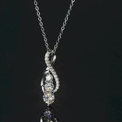Brileon Eternelle Moissanite Infinity Pendant Necklace