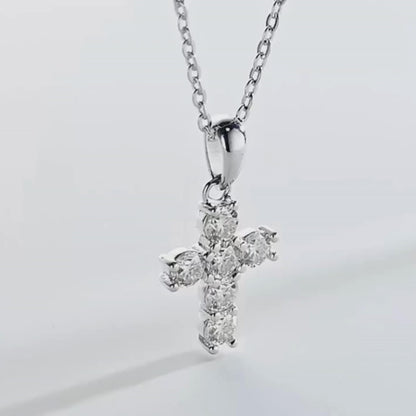 Brileon Althessa Moissanite Cross Pendant
