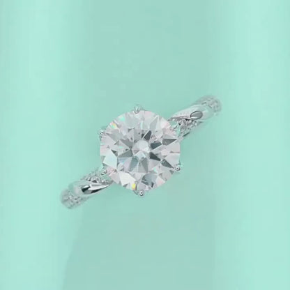 Brileon Radiant 3CT Moissanite Ring
