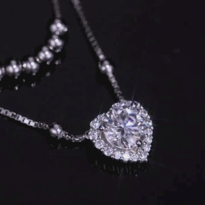 Brileon Amorette Heart Moissanite Necklace