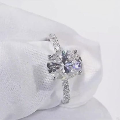 Brileon Timeless Oval Elegance Moissanite Ring
