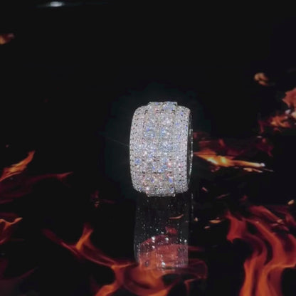 Brileon Frosture Iced Out Moissanite Band