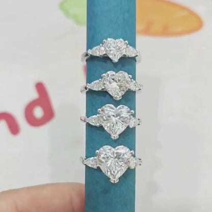 Brileon Amoura Heart Moissanite Ring