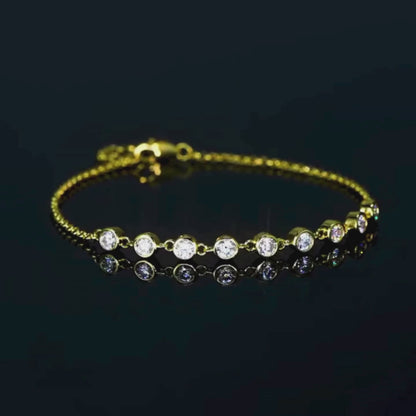 Brileon Éclessa 3mm Moissanite Bubble Bracelet