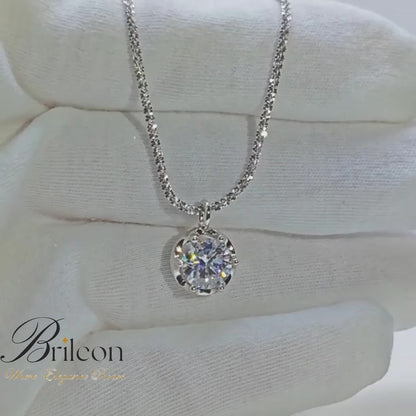 Brileon Royal Glow Moissanite Crown Necklace ✨👑