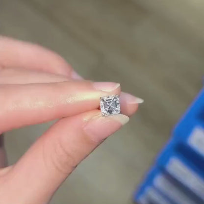 Brileon Astrisse 2CT Asscher Cut Moissanite Earrings