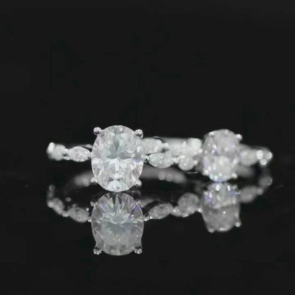 Brileon Astrielle Oval Moissanite Ring